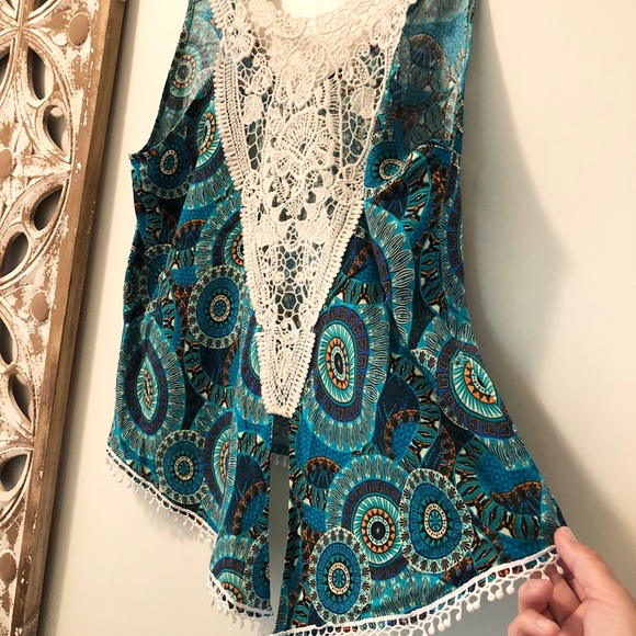 NAANAA Boho Turquoise Patterned Tank - Picture 6 of 7